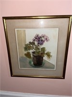 Watercolor Print Signed by Josefina Ballester