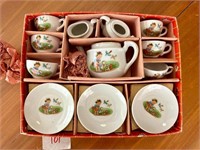 Vintage Porcelain Miniature Child's Tea Set