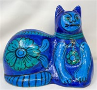 Ceramic MCM Raymor Blue Cat Marked 3589 Italy