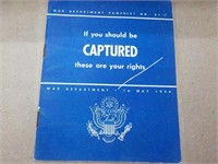 1944 WWII If Your Captured book