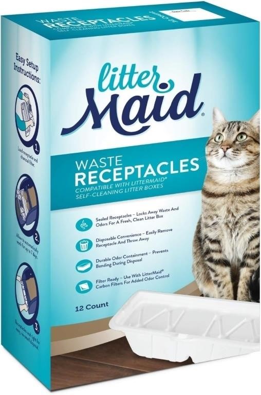 LitterMaid Litter Box Waste Receptacles  12-count