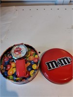 D3)  Red M&M watch. Never worn.