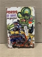Novelty "Fords Eat Chevy's..." Sign