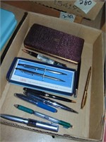 Flat full of Vintage/Retro Fountain Pens & Boxes