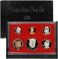1982 United States Mint Proof Set 5 coins No Outer