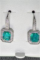 Matching Artic teal sapphire earrings