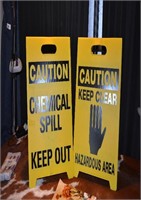 2 CAUTION SIGNS