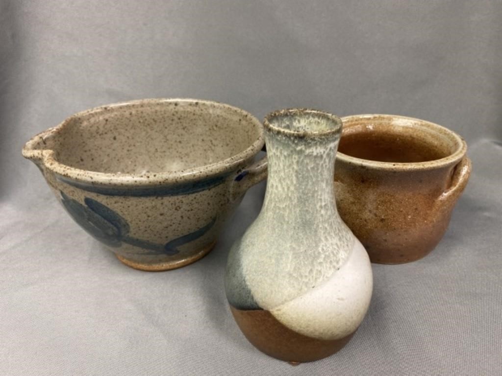 (3) Pieces Contemporary Pottery