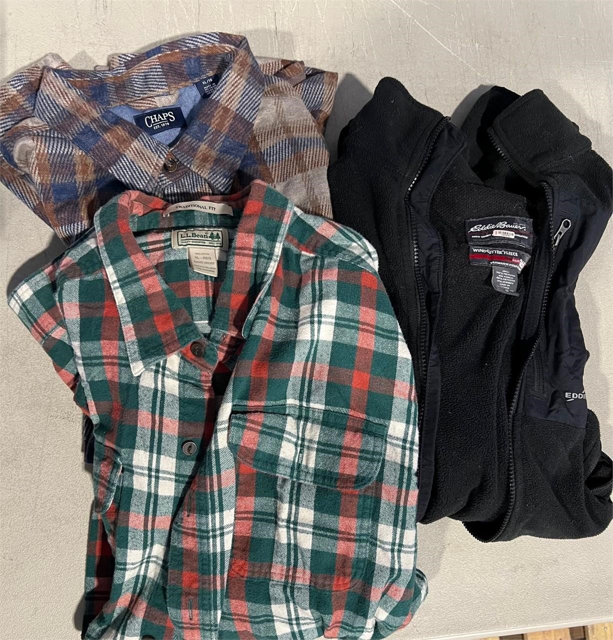 FLANNEL JACKET -XL & EDDIE BAVER JACKET - SIZE M