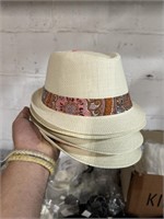 lot of 4 hipster fancy fedora hats