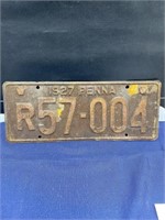 Vintage license plate
