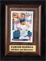 Carlos Baerga Cleveland Indians Card Wall Plaque