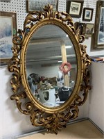 Gold Trimmed Wall Mirror