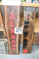 (2) Wood Porch Signs