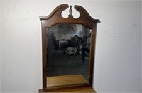 Wood Mirror w/ Spindle