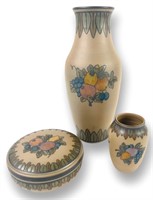 (3) Hjorth Denmark Pottery Vessel