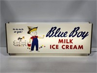 NOS Blue Boy Milk and Ice Cream Light-Up Sign
