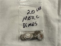 (20) Mercury Dimes