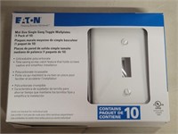 Eaton - (10 Pack) Single Toggle Wallplates