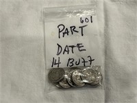 (14) Buffalo Nickels w/Partial Dates