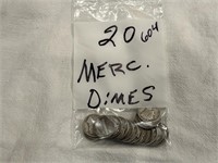 (20) Mercury Dimes
