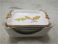 Vintage Porcelain Gold Trimmed Finger Plates Bavar