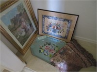 Vintage Tray, Wall Art and Lap Blanket