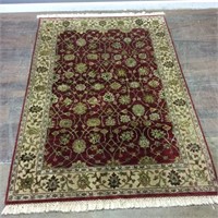 100% WOOL AREA RUG 6.3 BY 4’