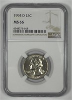 1994-D Washington Quarter NGC MS66