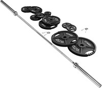 BalanceFrom CastIron Olympic Weight Set w/ 7’ Bar