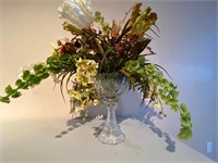 Vintage Crystal Bowl on Corinthian Column