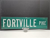 2 Sided Metal Sign Fortville Pike 36" Long