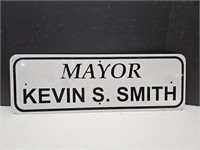 36 x 12 Metal KEVIN SMITH Mayor Sign