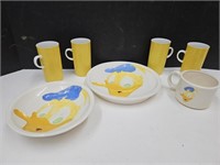 Donald Duck Bowl Plate Cup +