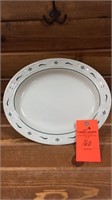 12” oval serving platter- green