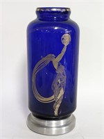 Erte' "Fireflies" Art Glass Vase 11.5"H