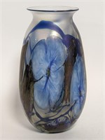 1975 Charles G. Lotton Art Glass Vase 7"H