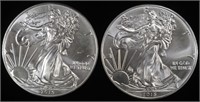 (2) 2015 AMERICAN SILVER EAGLES