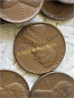 estate coin hoard! lincoln wheat cents 50! ef-au