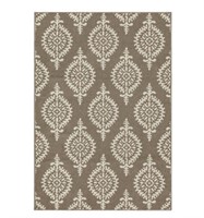 4'x5'6" Paisley Tufted Accent Rugs Gray