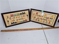 Two framed needlepoint Pieces.