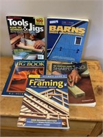 Five woodworking books barns, sheds,etc
