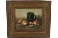 Henk Bos (1902-1979), "Pewter Jar & Onions"