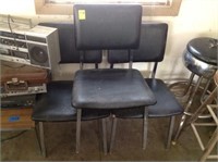 3 Leather Upholstered Chairs