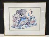 Signed & numbered Ratterman teddy bear art print