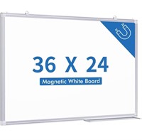 Magnetic White Board, 36 X 24 Inches