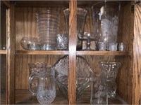 Clear Glass Large Vases, Platters, & More