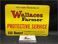 Metal Wallace’s Farmer Sign