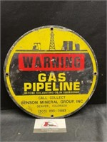 Metal Gas Pipeline Sign