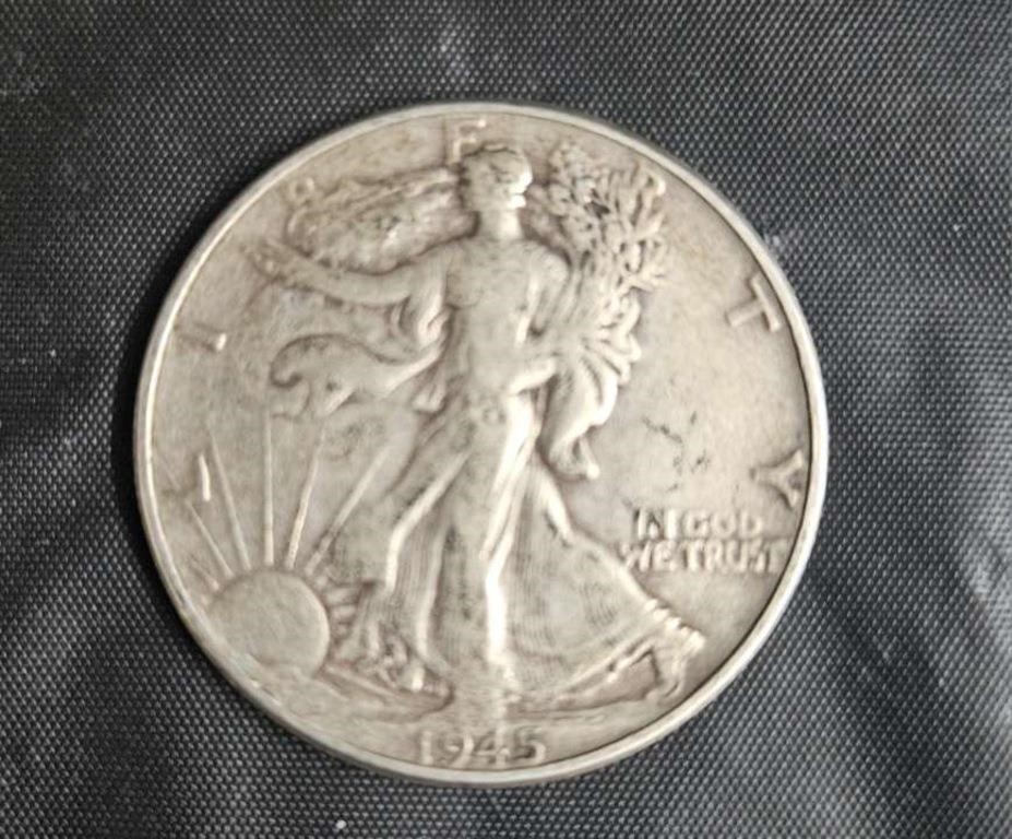 1945 walking liberty half dollar